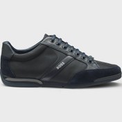 Resim BOSS Erkek Süet Detaylı Koku Önleyici Astarlı Rahat Taban Lacivert Sneaker 50498265-401 
