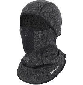 Resim Butu West Bıkıng Kış Termal Polar Nefes Alabilir Yüz Maskesi Koyu Gri 