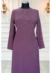 Resim Amine Hüma Cansu Tesettür Abiye Violet Violet 