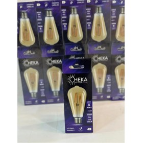 Resim Heka LED Ampul 6 Watt 2500K E27 Gün Işığı Rustik Bohem Yüksek Işık Gücü Ampul 