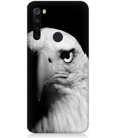 Resim Xiaomi Redmi Note 8 Uyumlu Silikon Kılıf Siyah Beyaz Kartal Başı 