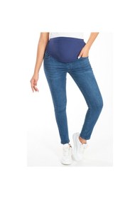 Resim Busa Hamile Skinny Dar Paça Kot Pantolon Mavi-mavi 