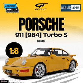 Resim 1:8 GT Spirit 1994 PORSCHE 911 [964] TURBO S YELLOW 