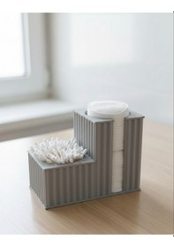 Resim İkisi Bir Arada Kulak Pamuğu & Pamuk Organizeri Gri 