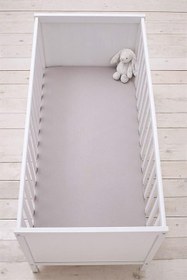 Resim 3 Adet 65 x 95 + 10 cm Anne Yanı Lastikli Penye Kumaş Bebek Çarşafı 