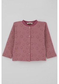 Resim Breeze Kız Bebek Pijama Takımı Önden Düğmeli Elma Desenli 4 Ay-1 Yaş, Gülkurusu Gülkurusu 
