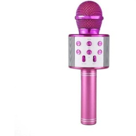 Resim pazariz Karaoke Mikrofon Dahili Hoparlörlü Usb Flash Destekli Ws-858 Pembe 