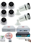 Resim Ip Güvenlik Kamera Seti - 5 İç Mekan Ip Kamera, 2 Dış Mekan Ip Ka 