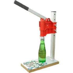 Resim Pratik Şişe Kapama Aracı, Gazoz ve Şişe Kapağı Kapama Makinesi, Beyaz Renk 