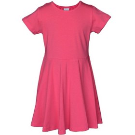 Resim Lovetti Nar Çiçeği Kız Çocuk Düz Basic Kısa Kol Elbise 9560N003 Narçiçeği 