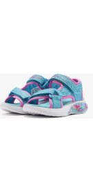 Resim Skechers Mermaid Dreams Sandal Büyük Kız Çocuk Mavi Işıklı Sandalet 303108L Blmt 