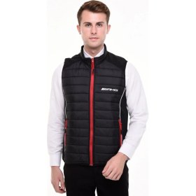Resim Uniprom Şişme Yelek Astarlı Mercedes Amg Model Ray Desen Siyah Erkek 