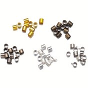 Resim 500 adet 1.5/2mm Alaşım Renkli Bakır Boru Sıkma Uç Boncuklar Konumlandırma Boncukları, Takı Yapımı & DIY Kolye & Bilezikler için 