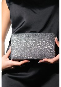 Resim Luvishoes Quınn Platin Desenli Kadın Abiye Çanta 