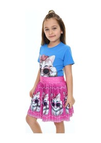 Resim Sevimli Kedi Etek Tişört Kahverengi - Leopar 