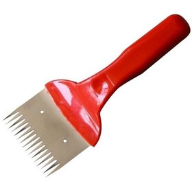 Resim Sır Tarağı Krom (Kırmızı Kalın Saplı) 