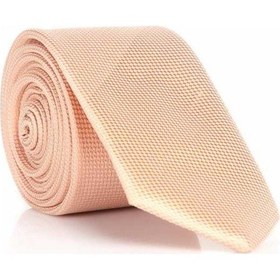 Resim Gaffy Pudra Slim Fit Düz Renk Dokuma Kravat / DDK-38 Pudra 