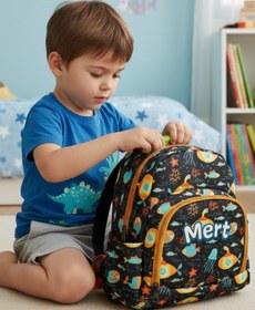 Resim Hevi Kids HeviKids Kişiye Özel İsimli Anaokulu Çantası - Denizaltı | 3-15 Yaş Çocuk Sırt Çantası 