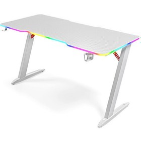 Resim Karr Gaming Thunder RGB Aydınlatmalı 140x65 CM Oyuncu Masası Beyaz 