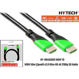 Resim Hytech HY-HD4K50W HDMI TO HDMI 50m Çipsetli v2.0 Ultra HD 4K 2160p 3D Kablo 