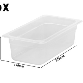 Resim Polipropilen GN Küvet 1/3 - Yarı Saydam - Yükseklik: 100 mm | CAMBRO - (6 adet) 