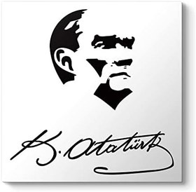 Resim Atatürk Hürriyet İmza Tablosu 40 x 40 