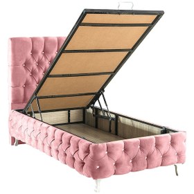 Resim Setaymobilya Baza, Cappy Lux Tek Kişilik Pembe Baza + Başlık, Setay 
