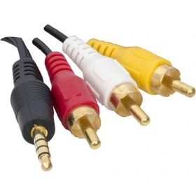 Resim Elektromer Uydu Alıcısı Av Kablo 3.5 mm St E / 3 Rca Kablo 1.2 Metre Uzun Jack Elektromer 