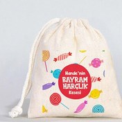 Resim Şeker Tasarımlı Kişiye Özel Harçlık Kesesi 