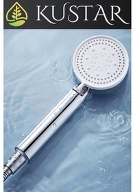 Resim Kustar 5 Fonksiyonlu Royal Spray Fonksiyonlu Krom Duş Başlığı Yumuşak Soft Akış Fonksiyonlu Tasarruflu Diğer 