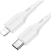 Resim Borofone Type-C To Lightning 12 Pd 20W Hızlı Şarj Usb-C - Lightning Veri Kablosu, 3A'E Kadar Akım, 1m 