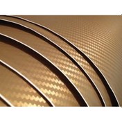 Resim Autofolyo 3D Karbon Folyo Altın 127 Cm X 