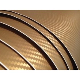 Resim Autofolyo 3D Karbon Folyo Altın 127 Cm X 