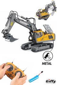 Resim giffy oyuncak Uzaktan Kumandalı 680° Rotasyon Ekskavatör Premium Model Metal Alaşım Hareketli Kepçe 