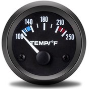 Resim Lemestar 52mm Siyah Göstergeli Araç Su Sıcaklık Göstergesi - 12v Plastik Kasa, 0-1 Ölçüm Aralığı 
