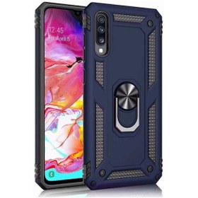 Resim Samsung Galaxy Uyumlu A70 Kılıf Tank Zırh Yüzüklü Mıknatıslı Standlı Kapak Vega 