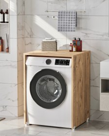 Resim Enda Home Çamaşır Makinesi Dolabı 89x65 cm Atlantik Çam 