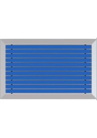 Resim Arfen Kauçuk Üst Yüzeyli Alüminyum Mavi Paspas 60 X 120 Cm 