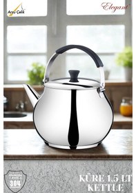 Resim 1,5 Lt. Küre Silikonlu Üstten Tutmalı Kettle Çelik 