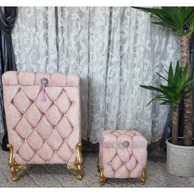 Resim VK CAN MAĞAZALARI Çeyiz Sandıkları Tuğçe Kapıtene Kirli Sepeti Ikili Lüks Kirlisepetiikili 