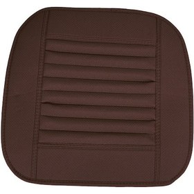 Resim Neevoyu Kahverengi Bambu Kömürlü Oto Koltuk Yastığı - Temsili Tüm Modeller İçin, Nane Tohumu Dolgulu, Nem Emici, Kaymazsız, Yıkama Kolay Ön Koltuk Tekli 