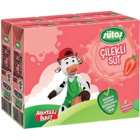 Resim Sütaş Çilekli Süt 6x180 ml 