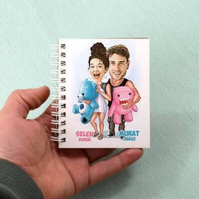 Resim Ponçik Çiftler Karikatürlü Defter 