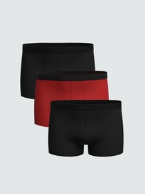 Resim LC Waikiki LCW ECO Karışık Standart Kalıp Pamuklu Esnek Erkek Boxer 3'lü 