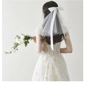 Resim BBA TULLE STORE BEYAZ Kadın Duvak,Siyah Gelin Duvağı,gelinlik Aksesuarı Nikah uzun duvak,tokalı 45CM 