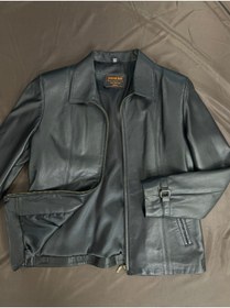 Resim Şahan Deri Denizli Kadın Siyah Sade Hakiki Deri Mont 