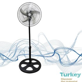 Resim METROPOL Sanayi Tipi Ayaklı Soğutucu Oda Serinletici Vantilatör Çelik Pervane 18'' 