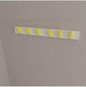 Resim Hepsi3boyutlu Modern Duvar & Kapı Kanca Askılık - 6 Adet Sarı Kanca Askılık - Model No : 5 Sarı 
