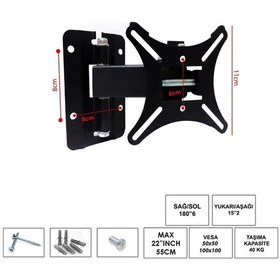 Resim Lcd Askı Aparatı Hareketli Tek Kol 22" 55cm Ufıx-22kh 