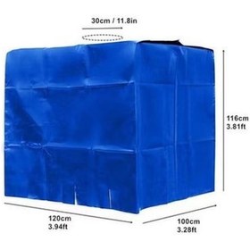 Resim Xiyyadms Mükemmel Kalite Poliester Ibc Tank Örtüsü 1000l - Dış Mekan İçin Su Geçirmez Toz Ve Isı Yalıtımı Sağlar - Mavi Renk 